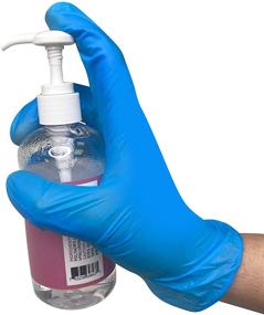 img 2 attached to Powder & Latex Free Disposable Blue Gloves - Vinyl/Nitrile Blend - All Purpose Single Use Glove