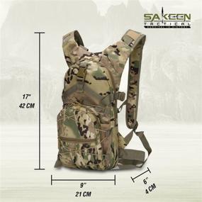 img 2 attached to Sakeen Hydration Backpack with 3L Bladder, Pockets - Ideal for Festivals, Hiking, Raves, and More