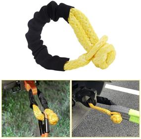 img 2 attached to 🌊 Leadrise 1/2 Inch X 22 Inch Synthetic Soft Shackle: 38,000lbs Breaking Strength for Sailing, SUV, ATV, Truck, Jeep Recovery and Towing (Yellow, 1-Pack)