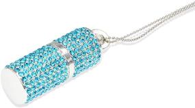 img 2 attached to Kepmem 8GB Flash Drive Blue Crystal USB 3.0 Thumb Drive - Diamond Bling Pendant Pen Drive with Metal Zip Drive, Cute Rhinestone Memory Stick in Gift Box for Data Storage