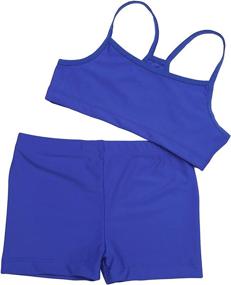 img 1 attached to Moily 2 Piece Gymnastics Sports Swimsuit Sports & Fitness