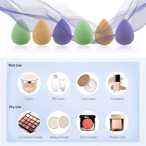 img 1 attached to ❄️ Snowflakes Mini Beauty Makeup Sponge Blender: 6pcs for Flawless Foundation, Concealer, and Eye Shadow Application – Latex-Free, Micro-sized & Perfect for Under Eyes, Highlighting, and Contouring