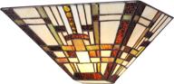 tiffany style mission wall sconce: chloe lighting ch33290ms12-ws1, 12-inch, multicolored - enhance your space with beautiful illumination логотип