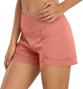 img 3 attached to Eoulawey Women Running Shorts: Stylish & Convenient Zipper Pockets, Quick-Dry, High Waist - Perfect for Gym, Yoga, and Workouts