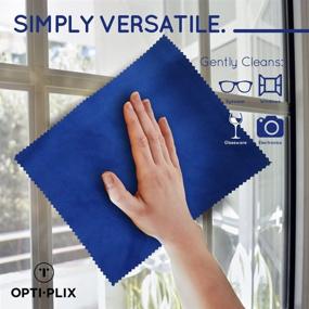 img 1 attached to 👓 OptiPlix Eyeglass Cleaner Microfiber Cloth - Gentle Surfaces, Touchscreens, Smartphones, Cameras, LCD & HD Screens - Tan, 4 Pack