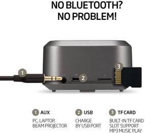 img 1 attached to 🔊 Spigen R12S Bluetooth Speaker: Premium Wireless Speaker with BT 4.1 & Micro SD Card Slot - Gunmetal