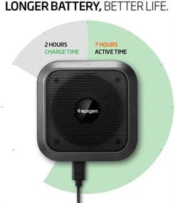 img 3 attached to 🔊 Spigen R12S Bluetooth Speaker: Premium Wireless Speaker with BT 4.1 & Micro SD Card Slot - Gunmetal