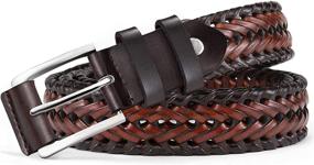 img 3 attached to Bulliant Leather Braided Casual Anyfit Men's Accessories in Belts