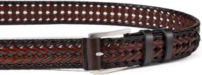 img 2 attached to Bulliant Leather Braided Casual Anyfit Men's Accessories in Belts