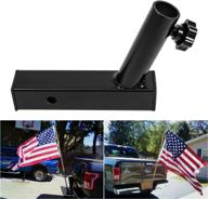 hitch mount flag pole holder for bonbo - secure and durable (single) logo