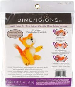 img 3 attached to 🐱 Durable Dimensions Yellow Cat Felt Animals Needle Felting Kit, 3'' x 2.5'' - Create Adorable DIY Cat Figures