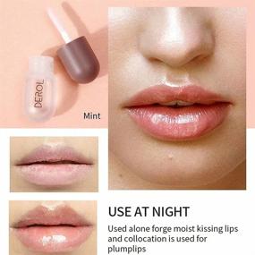 img 2 attached to 💋 Natural Lip Plumper Set: Lip Plumping Serum, Lip Balm, Gloss, Mask, Filler - Beautiful Fuller, Moisturizing, Reducing Fine Lines - Day & Night (2PCS)
