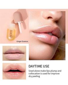 img 3 attached to 💋 Natural Lip Plumper Set: Lip Plumping Serum, Lip Balm, Gloss, Mask, Filler - Beautiful Fuller, Moisturizing, Reducing Fine Lines - Day & Night (2PCS)