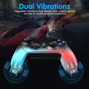 img 2 attached to 🎮 SHANGCAI Wireless Switch Controller Compatible with Nintendo Switch/Switch Lite – Gradient Red & Blue, Pro Controllers Gamepad Joystick with Motion Control, Gyro Axis, Turbo, and Dual Vibration