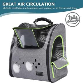 img 1 attached to 🐾 Comfortable Soft-Side Pet Carrier Backpack by Petsfit - Ideal for Traveling, Hiking, Camping with Small Dogs, Cats, and Rabbits - Great Ventilation