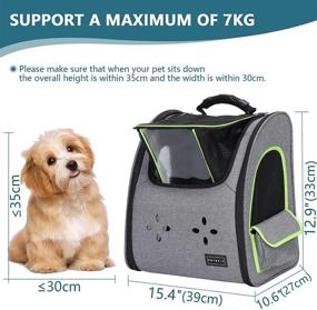 img 3 attached to 🐾 Comfortable Soft-Side Pet Carrier Backpack by Petsfit - Ideal for Traveling, Hiking, Camping with Small Dogs, Cats, and Rabbits - Great Ventilation