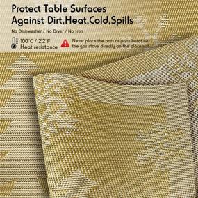 img 1 attached to 🦌 Rimobul Gold Reindeer Christmas Placemats