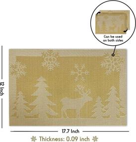 img 3 attached to 🦌 Rimobul Gold Reindeer Christmas Placemats