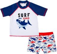 👶 vegaltair little toddler boy's 2-piece swimsuit trunk and rashguard: a perfect fit for ages 2-6 years logo