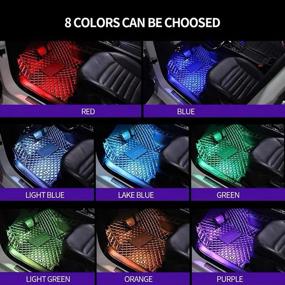 img 3 attached to Exciting 8 Color Changing Car Underdash Light: Waterproof Interior Floor Lamp with Remote Control, Music Sensitivity, and Flashing Lights