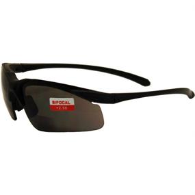 img 2 attached to 👓 UV400 Magnifying Bifocal Safety Glasses with 2.50 Magnifier Smoke Lens - Apex Reading Eyewear