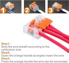 img 2 attached to 💡 60PCS Compact Splicing Wire Connectors Assortment Kits for Electrical Solid Stranded Flexible Wires - 2/3/4/5 Conductor Options