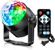 🎉 sound activated party lights: rbg disco ball lamps with remote control - 7 modes dance light for home dance parties, birthdays, bars, karaoke, xmas, weddings, shows & clubs логотип