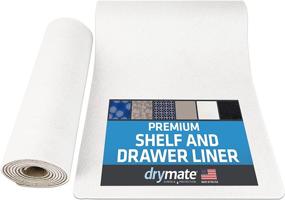 img 4 attached to Drymate Premium Shelf and Drawer Liner (12” x 59”), (Set of 2) – Slip-Resistant, Durable, Non Adhesive | USA Made