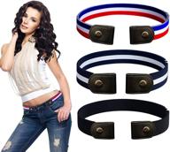 buckle elastic waistband suitable beltless logo