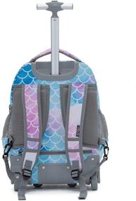 img 1 attached to 🌈 Colorful Lightning Wheeled Rolling Backpacks