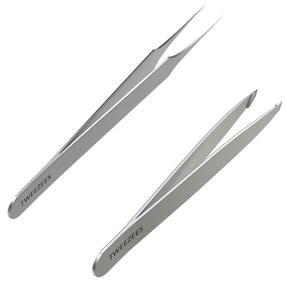 img 4 attached to 💅 Get Perfect Eyebrows with Tweezees Precision Stainless Steel Tweezers - Professional Slant & Splinter Tip for Extra Sharp Hair Removal