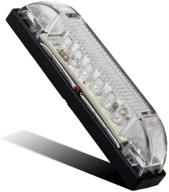 🔦 partsam 4-inch ultra-thin-line led utility light bar - 9 diode, sealed clear lens, white, 12v logo