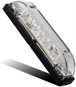 img 4 attached to 🔦 Partsam 4-inch Ultra-Thin-Line LED Utility Light Bar - 9 Diode, Sealed Clear Lens, White, 12V