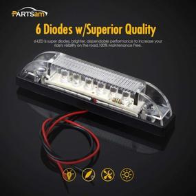 img 3 attached to 🔦 Partsam 4-inch Ultra-Thin-Line LED Utility Light Bar - 9 Diode, Sealed Clear Lens, White, 12V