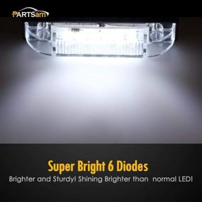 img 2 attached to 🔦 Partsam 4-inch Ultra-Thin-Line LED Utility Light Bar - 9 Diode, Sealed Clear Lens, White, 12V