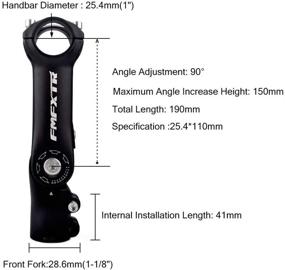 img 2 attached to 🚲 OSAGIE MTB Stem: Adjustable 0~90° Degree Stem for 25.4mm/31.8mm Handlebars - Suitable for Mountain Bike, Road Bike, BMX - Includes 6pcs Bike Headset Spacer