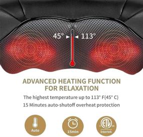 img 2 attached to 🔌 Mingzhen Electric Shoulder Massager with Heat - Deep Kneading Shiatsu Back Neck Massager for Neck, Back, Shoulder, Waist, Foot - Pain Relief and Relaxation - Home, Car, and Office