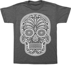 img 2 attached to Calavera Sugar Muertos T Shirt Heather Boys' Clothing