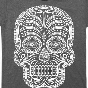 img 1 attached to Calavera Sugar Muertos T Shirt Heather Boys' Clothing