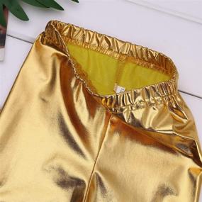 img 2 attached to 💫 Stylish and Shimmering: YOOJIA Metallic Length Workout Leggings for Girls' Clothing