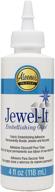 💎 aleene's jewel-it embellishing glue - clear, 4 fl oz - 4 ounces size logo