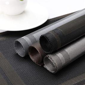 img 1 attached to 🍽️ Insulation Resistant Grey Loogecy Placemats - Set of 8