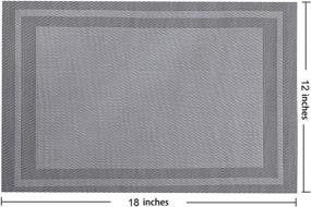 img 2 attached to 🍽️ Insulation Resistant Grey Loogecy Placemats - Set of 8