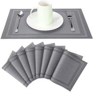 🍽️ insulation resistant grey loogecy placemats - set of 8 logo