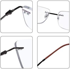 img 3 attached to Rimless Progressive Multifocal Anti-Blue Light Computer Reading Glasses