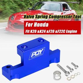 img 4 attached to 🔧 PQY Valve Spring Compressor Tool for Easy Removal of Honda Acura K Series K20 K24 F20C F22C - Blue, Compatible with Engines