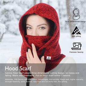 img 3 attached to 🧣 Winter Balaclava Hat with Facial Neck Warmer - Sporty Street Fashion for Skiing