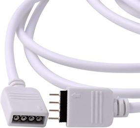 img 2 attached to 💡 RGBZONE 2 Pack 1M 3.3ft Extension Cable for SMD 5050 RGB LED Strip Light - Easy Female Plug Connection with Free 4pin Connectors