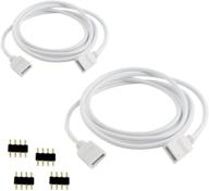 💡 rgbzone 2 pack 1m 3.3ft extension cable for smd 5050 rgb led strip light - easy female plug connection with free 4pin connectors логотип