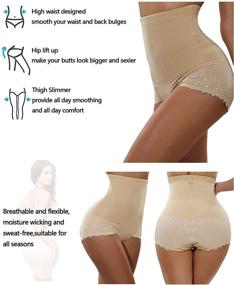 img 3 attached to 🩲 Gotoly Women High Waist Butt Lifter Tummy Control Panty - Slim Waist Trainer Body Shaper
